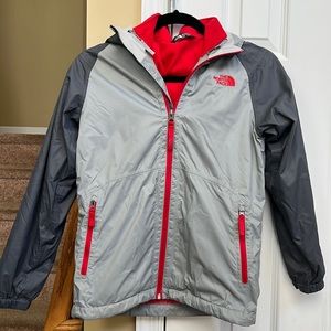 Boys medium (10/12) North Face all weather jacket with removable liner.